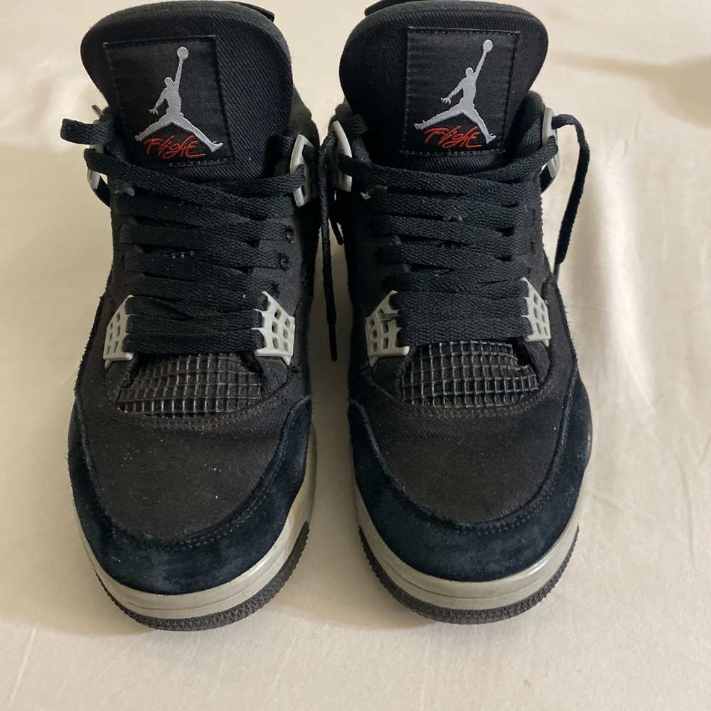 Jordan4  Black and Gray Men's Sneakers Good Condition Size 9